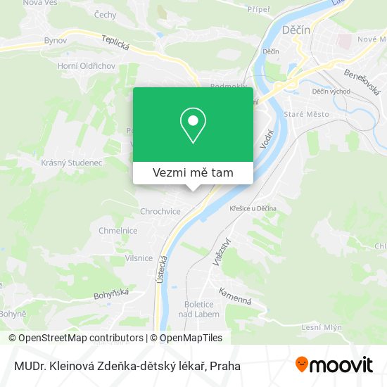 MUDr. Kleinová Zdeňka-dětský lékař mapa