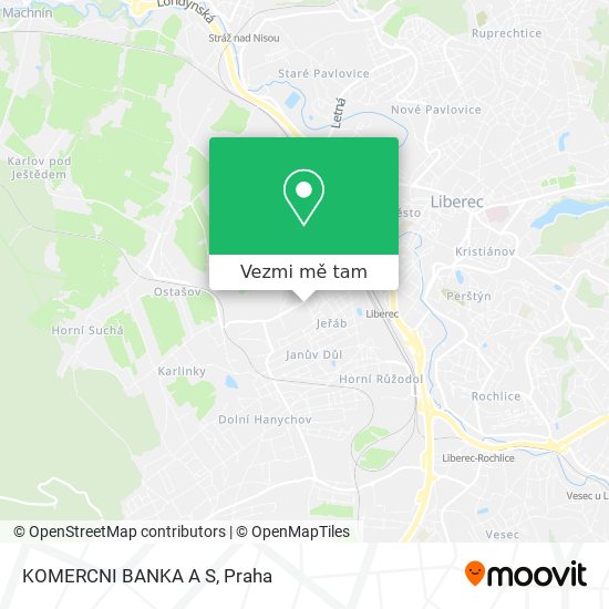 KOMERCNI BANKA A S mapa