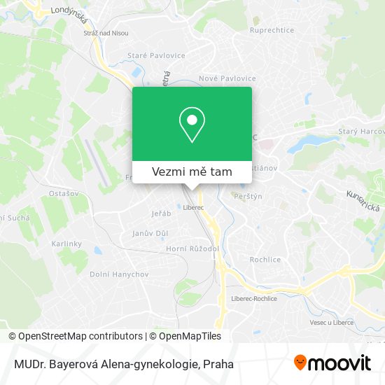 MUDr. Bayerová Alena-gynekologie mapa