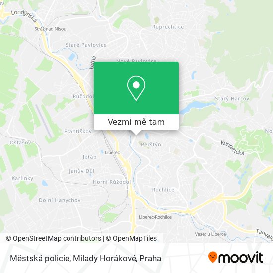 Městská policie, Milady Horákové mapa