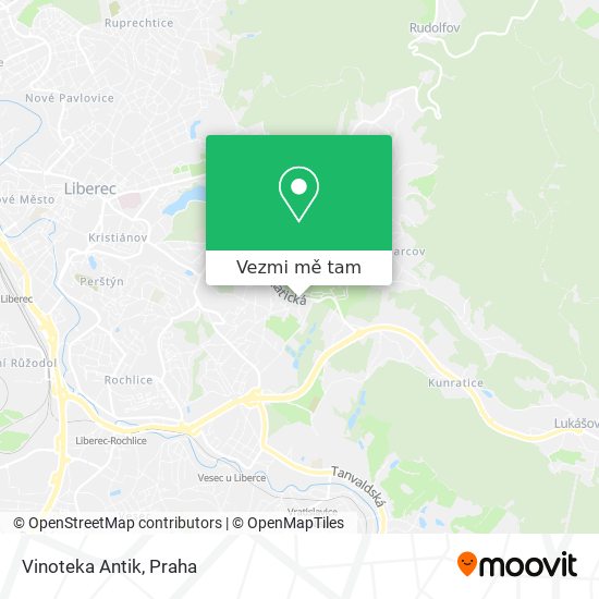 Vinoteka Antik mapa