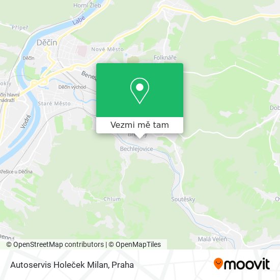 Autoservis Holeček Milan mapa