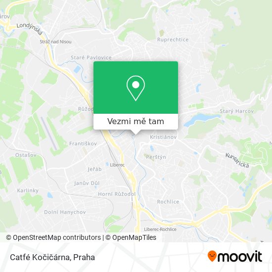 Catfé Kočičárna mapa