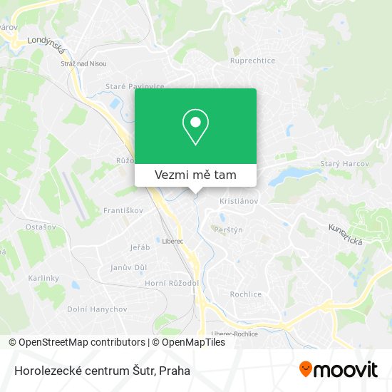 Horolezecké centrum Šutr mapa