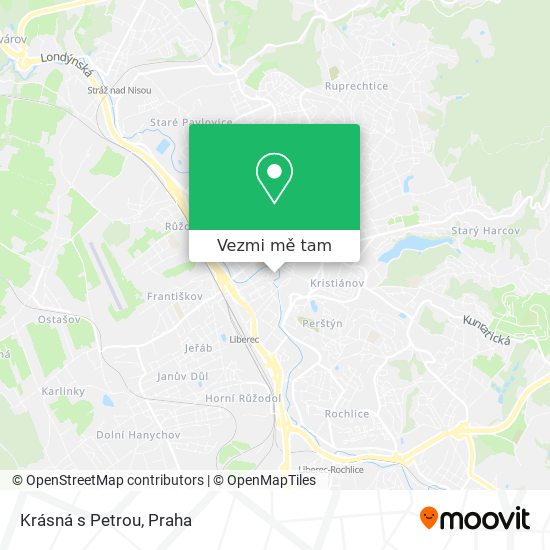 Krásná s Petrou mapa