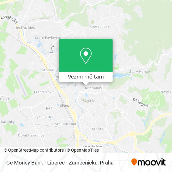 Ge Money Bank - Liberec - Zámečnická mapa