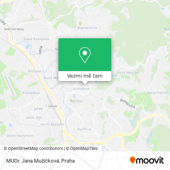 MUDr. Jana Mužíčková mapa