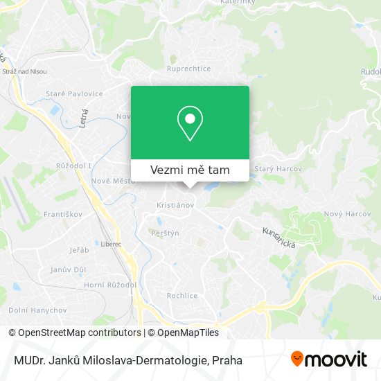 MUDr. Janků Miloslava-Dermatologie mapa