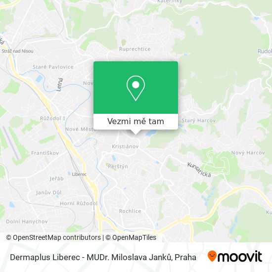 Dermaplus Liberec - MUDr. Miloslava Janků mapa
