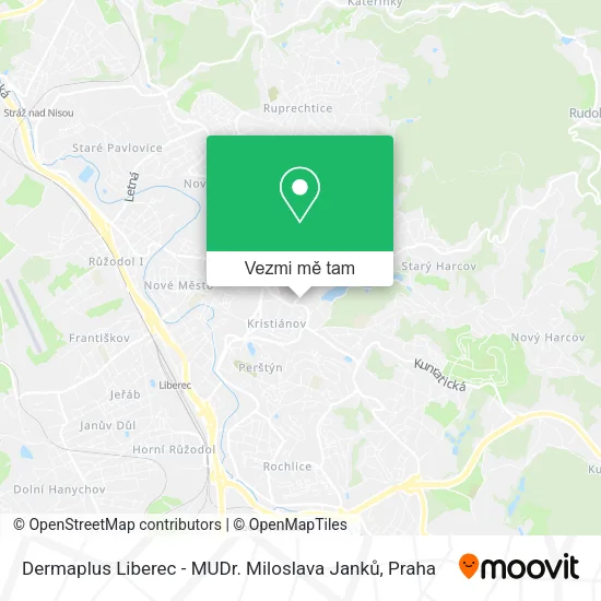 Dermaplus Liberec - MUDr. Miloslava Janků mapa