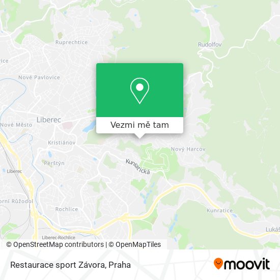 Restaurace sport Závora mapa