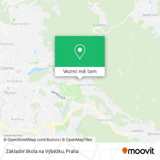 Základní škola na Výběžku mapa