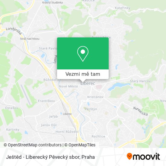 Ještěd - Liberecký Pěvecký sbor mapa