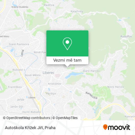 Autoškola Křížek Jiří mapa