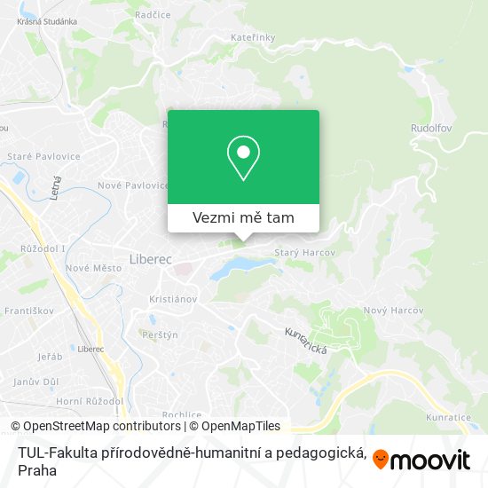 TUL-Fakulta přírodovědně-humanitní a pedagogická mapa