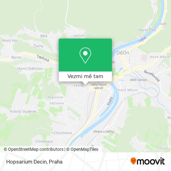 Hopsarium Decin mapa