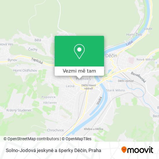 Solno-Jodová jeskyně a šperky Děčín mapa