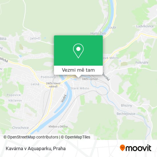 Kavárna v Aquaparku mapa