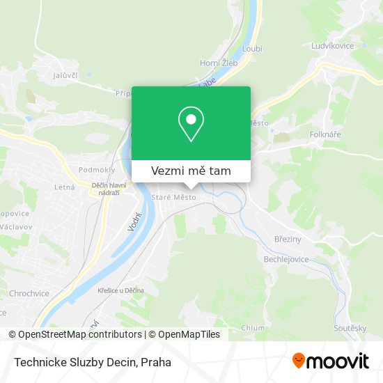 Technicke Sluzby Decin mapa