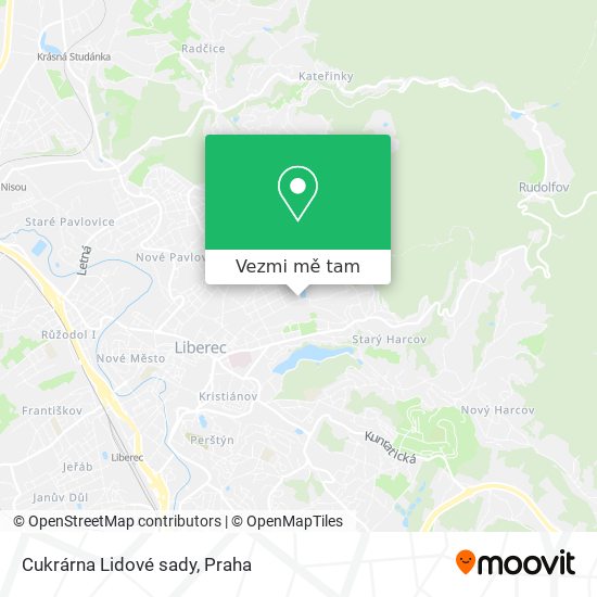 Cukrárna Lidové sady mapa