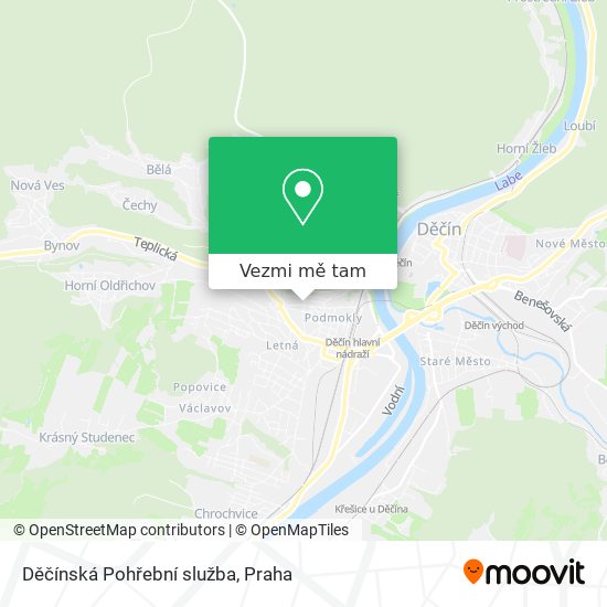 Děčínská Pohřební služba mapa