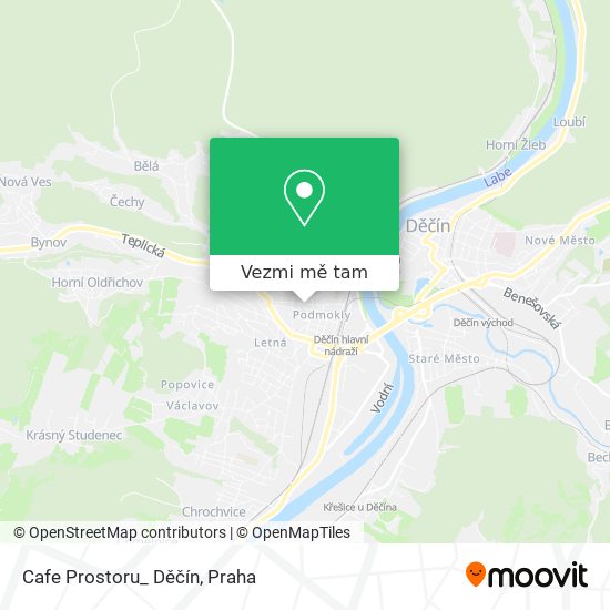 Cafe Prostoru_ Děčín mapa