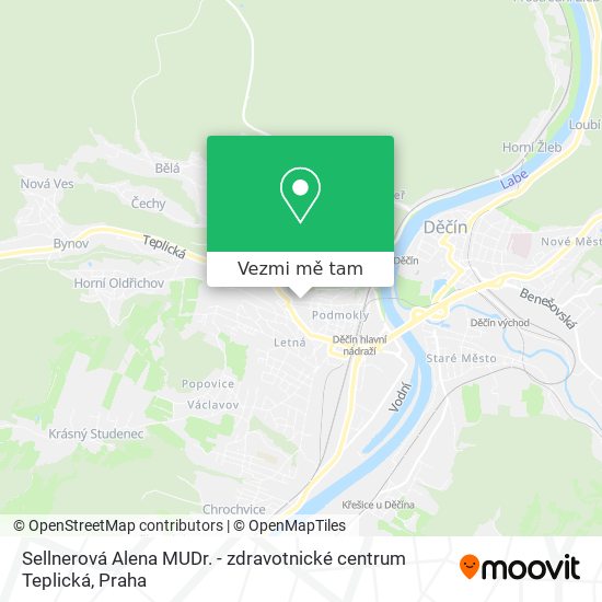 Sellnerová Alena MUDr. - zdravotnické centrum Teplická mapa