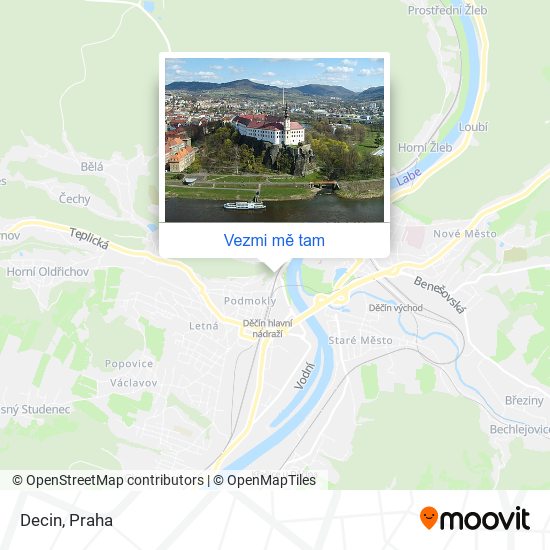 Decin mapa