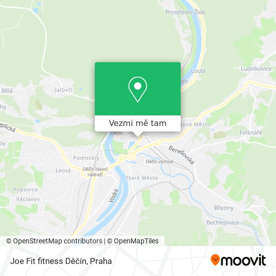 Joe Fit fitness Děčín mapa