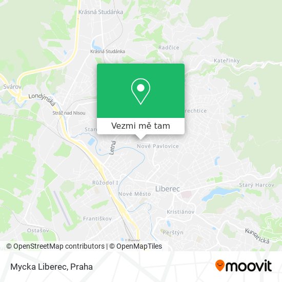 Mycka Liberec mapa