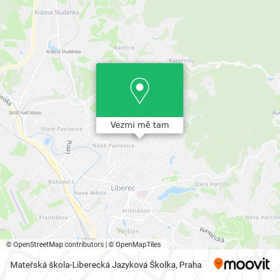 Mateřská škola-Liberecká Jazyková Školka mapa