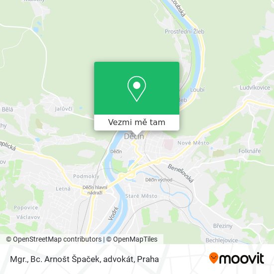 Mgr., Bc. Arnošt Špaček, advokát mapa