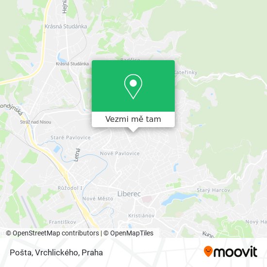 Pošta, Vrchlického mapa