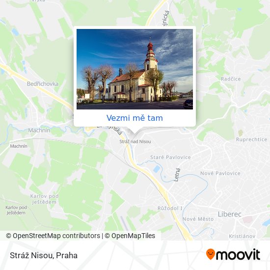 Stráž Nisou mapa