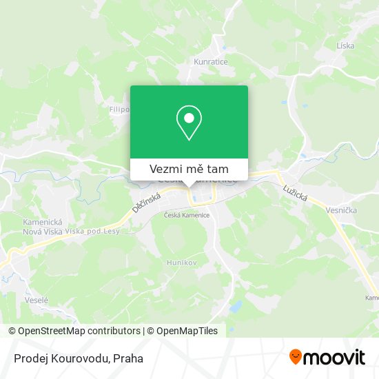 Prodej Kourovodu mapa