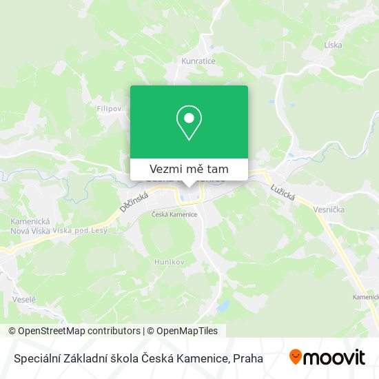 Speciální Základní škola Česká Kamenice mapa