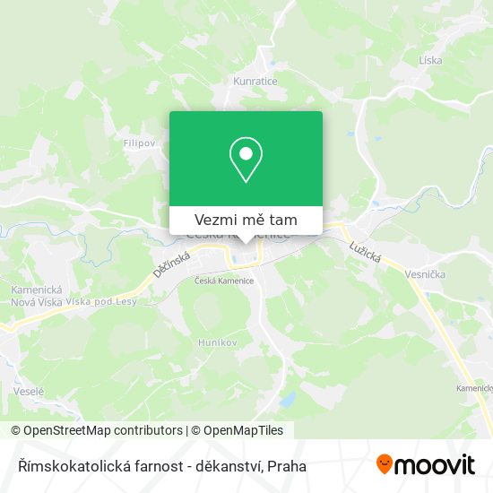 Římskokatolická farnost - děkanství mapa