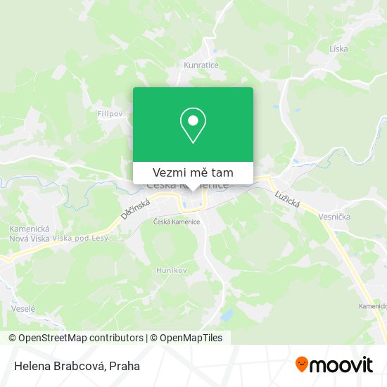 Helena Brabcová mapa