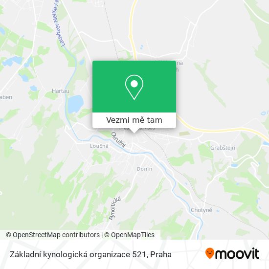 Základní kynologická organizace 521 mapa