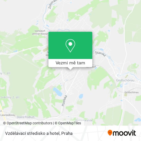 Vzdělávací středisko a hotel mapa