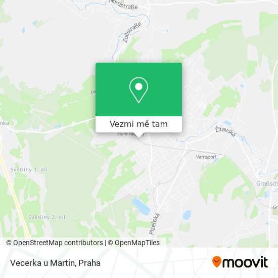 Vecerka u Martin mapa