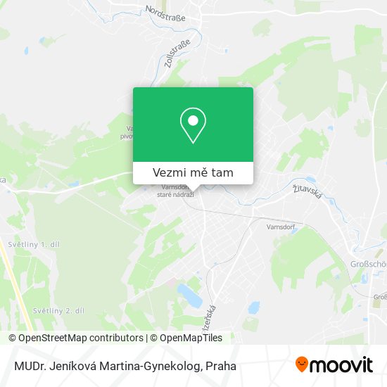 MUDr. Jeníková Martina-Gynekolog mapa