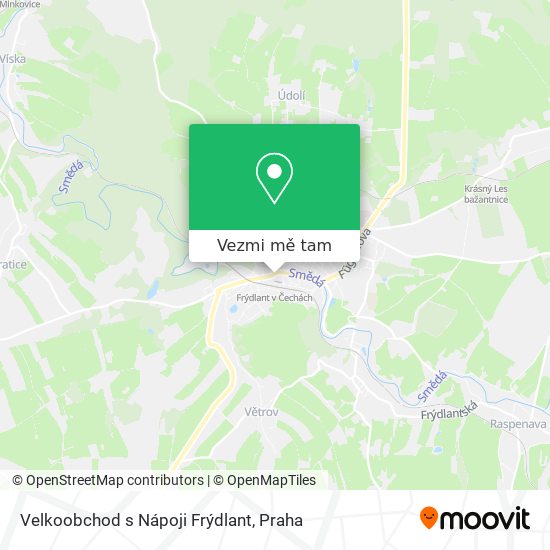 Velkoobchod s Nápoji Frýdlant mapa