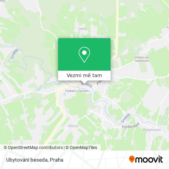 Ubytování beseda mapa