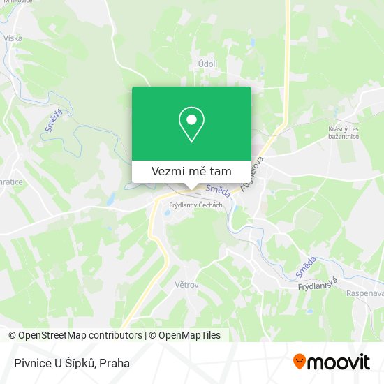 Pivnice U Šípků mapa