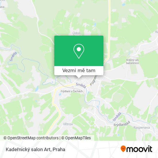 Kadeřnický salon Art mapa