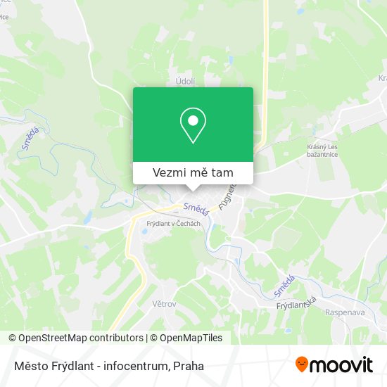 Město Frýdlant - infocentrum mapa