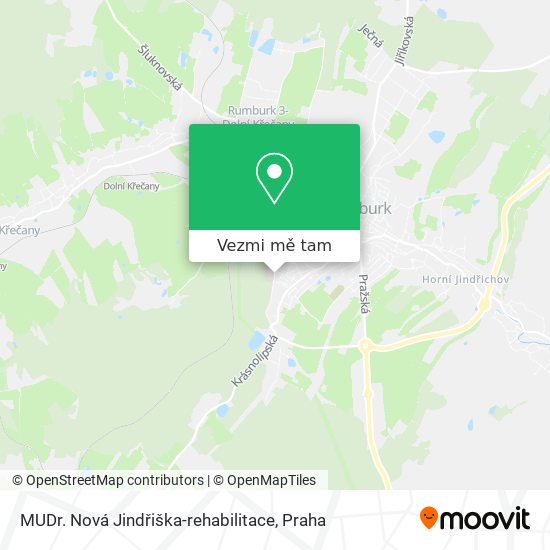 MUDr. Nová Jindřiška-rehabilitace mapa