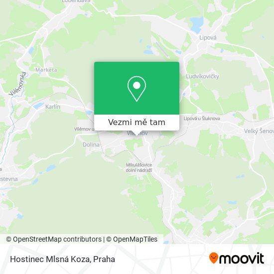 Hostinec Mlsná Koza mapa