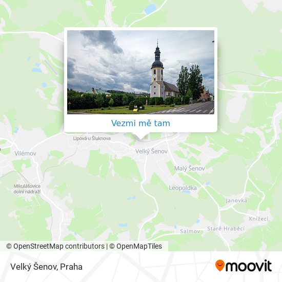 Velký Šenov mapa